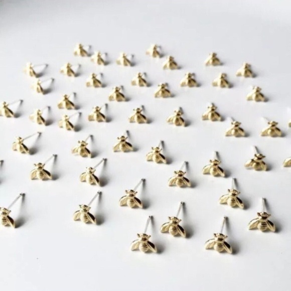 "The Bee’s Knees” Mini Stud Minimalist Earrings - Picture 7 of 11